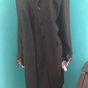 Danny & Nicole 2pc Black Dress w long jacket Sz 16